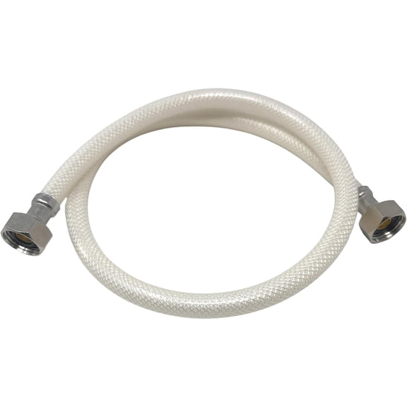 PVC Braided Supply Line with Metal Nuts -40" long - Nominal Size 1/2" Female FIP (Actual Diameter Measures 3/4") x 1/2" Female FIP (Actual Diameter Measures 3/4")