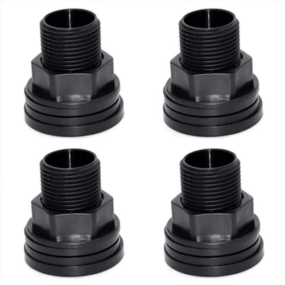 PVC Bulkhead Fitting Double Threaded Water Tank Connector for Rain Barrels Aquariums Tanks Tubs Pools