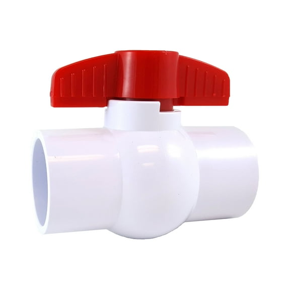 PVC COMPACT BALL VALVE 1-1/4" - Socket - Sanipro - (Pack of 6)