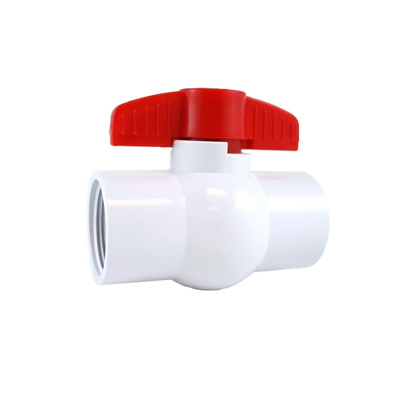 PVC COMPACT BALL VALVE 1-1/4 " - Threaded - Sanipro - (Pack of 6)