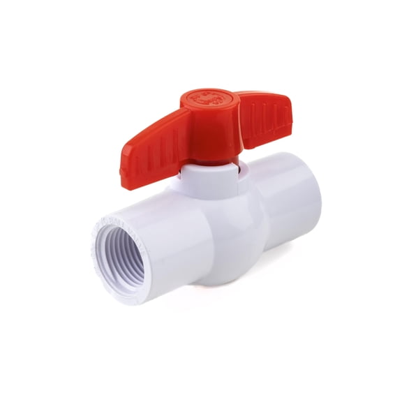 URA WATER - PVC Shut-Off Ball Valve 1/2" - 150 psi - Schedule 40 - Threaded (10-Pack)