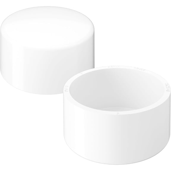 PVC Cap 3 Inch White 2 Pcs