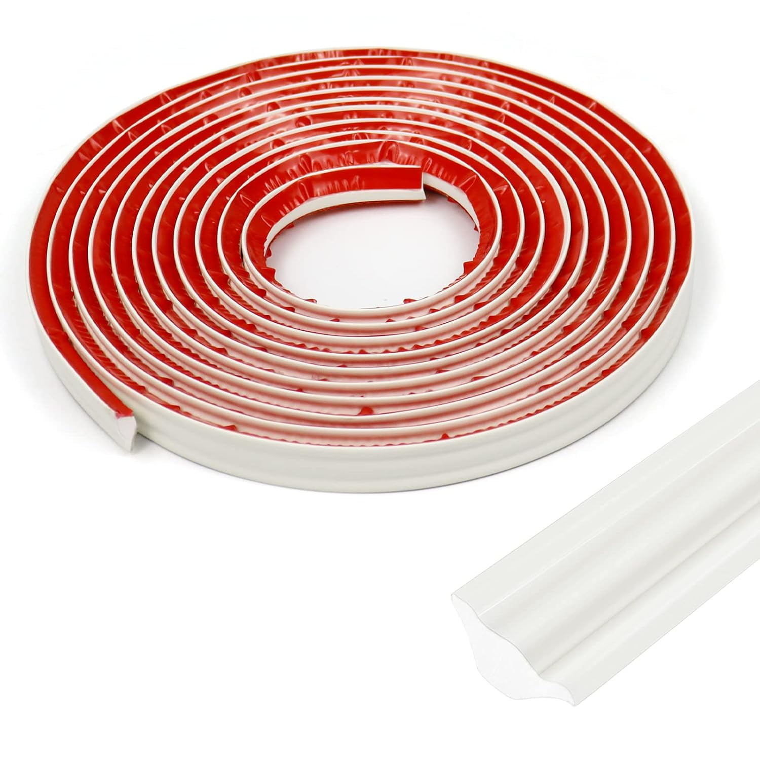 PVC Ceiling Strips, 7/10'' x 2/5'' Self-Adhesive Ceiling and Wall ...