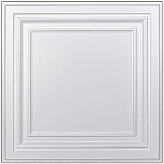 PVC Ceiling Tiles 2'x2' Plastic Sheet In White 12Pack