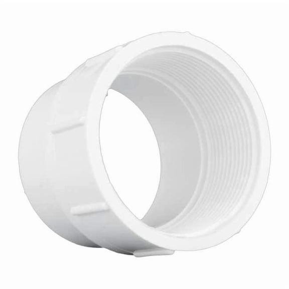 PVC Cleanout Adapter, FNPT x Spigot, 3 in Pipe Size 1WKG2