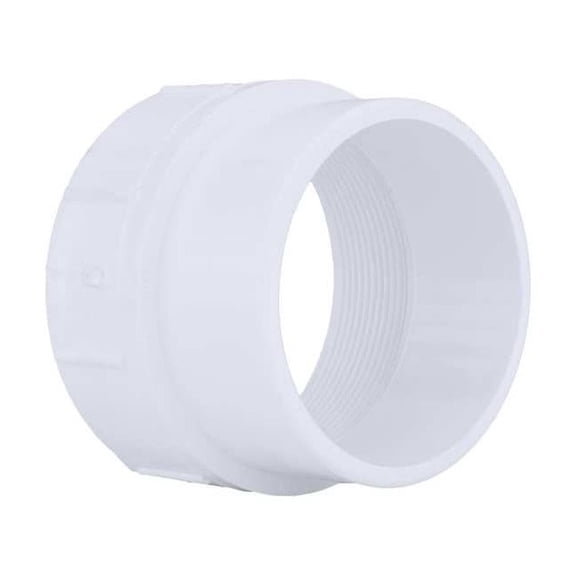 PVC Cleanout Adapter, FNPT x Spigot, 4 in Pipe Size 1WKG3