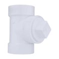 thumbnail image 1 of PVC Cleanout Tee with Plug, Hub x Hub x FNPT, 2 in Pipe Size, 1 of 1