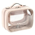 thumbnail image 1 of PVC Clear Makeup Storage Bag Large Capacity Waterproof Travel Cosmetic Case with Zippers Double Layer Toiletry Organizers, 1 of 9