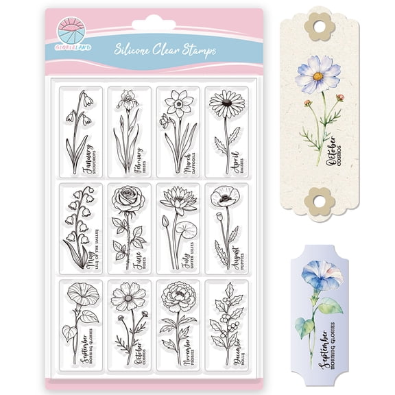 PVC Clear Stamps for DIY Scrapbooking Photo Album Decorative Cards Making Stamp Sheets 160x110mm Flower