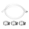 thumbnail image 1 of Silicone Tubing, 0.59" ID. 0.79" OD. 3.28 ft Length Tube with Clamps, Clear, 1 of 6