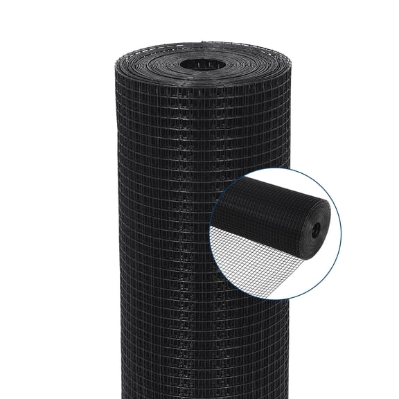 PVC Coated Welded Wire Mesh Roll, Galvanized Steel Hardware Cloth Fence for Garden, Chicken Coop, Pet Enclosure, Balcony.