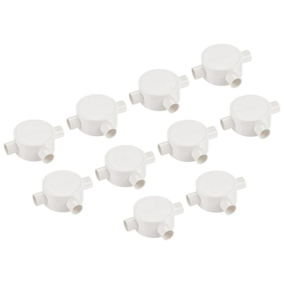 Conduit Box Junction Box T-Shaped Round Wire Box 16 mm for Home Cable Management Electronic Projects Pack of 10