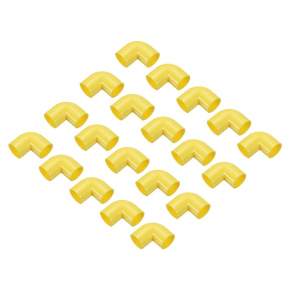 Conduit Coupler 90 Degree Elbow Fittings 20mm Yellow Change Direction Hose Electrical Conduit Pack of 20