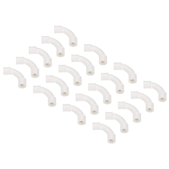 Conduit Coupler Elbow Fittings 16mm White Change Direction for Hose Electrical Conduit Pack of 20