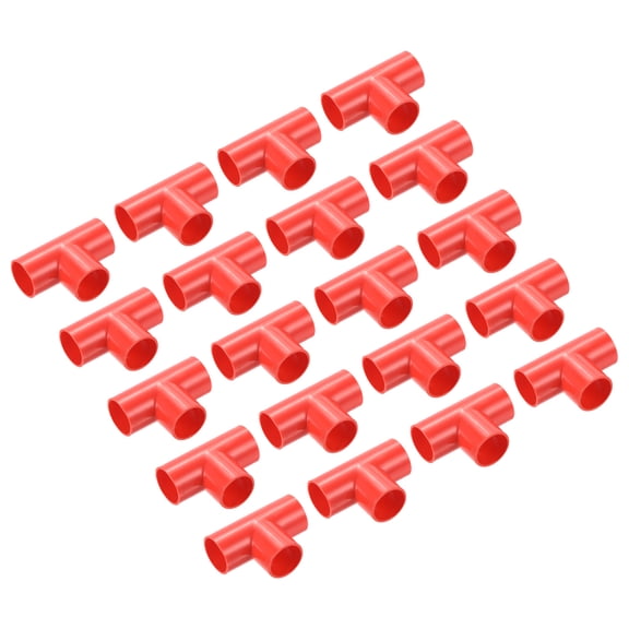 Conduit Coupler T-Shaped Fittings Coupling Connector Pipe Red 16 mm 3 Ways Electrical Conduit Pack of 30