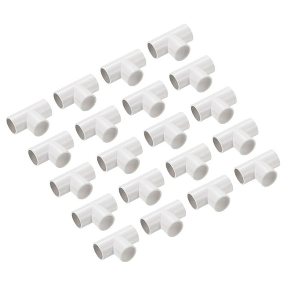 Conduit Coupler T-Shaped Fittings Coupling Connector Pipe White 16 mm 3 Ways Electrical Conduit Pack of 30