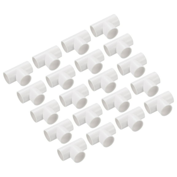 Conduit Coupler T-Shaped Fittings Coupling Connector Pipe White 25 mm 3 Ways Electrical Conduit Pack of 50