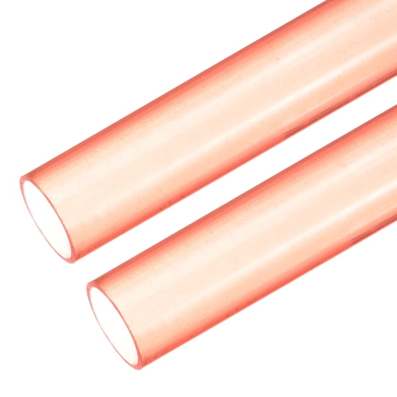 Conduit Pipe Transparent Red Straight Tube 20mm Terminating Hose Electrical Conduit Pack of 2