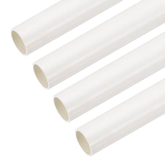 Conduit Pipe White Straight Tube 16mm Terminating Hose Electrical Conduit Pack of 4