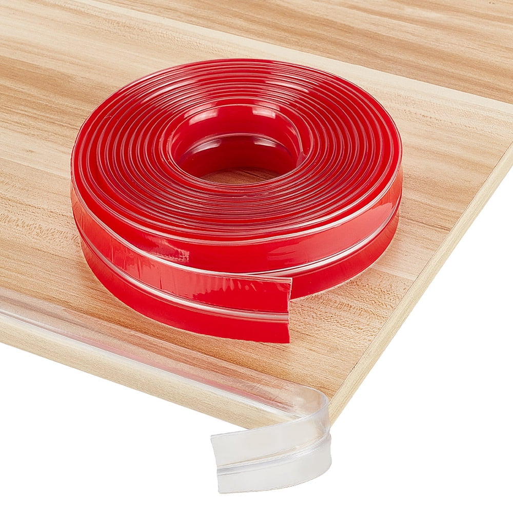 PVC Corner Protector Cnticollision Baby Table Corner Guards for Furniture Against Corners Red 40mm about 5m/roll