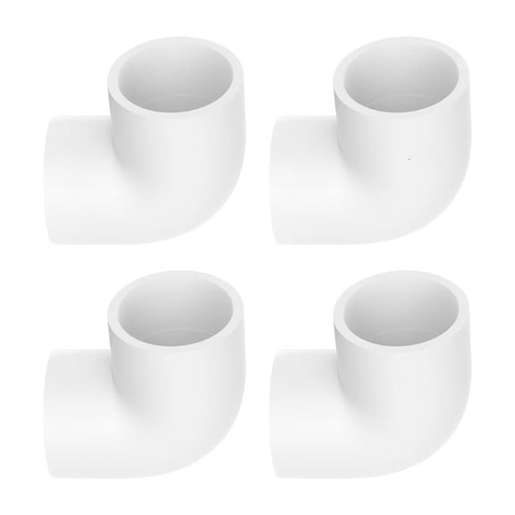 PVC Corner Turn Elbow Set, 4 Piece Fittings for Water Line Bends