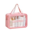 thumbnail image 1 of PVC Cosmetic Toiletry Bag with Large Capacity, Compartments for Easy Organization, Portable for Travel, 1 of 9