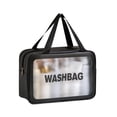 thumbnail image 1 of PVC Cosmetic Toiletry Bag with Large Capacity, Multi-Functional Storage, Portable Design for Travel, 1 of 9