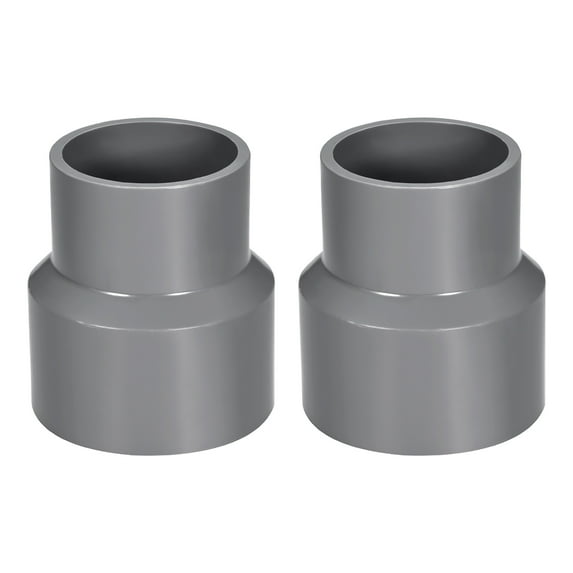 DWV Reducing Coupling Schedule 40 Gray 1-1/2-inch x 2-inch Socket 2Pcs