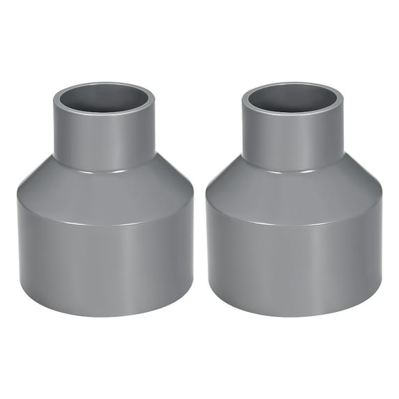 DWV Reducing Coupling Schedule 40 Gray 1-1/4-inch x 2-1/2-inch Socket 2Pcs