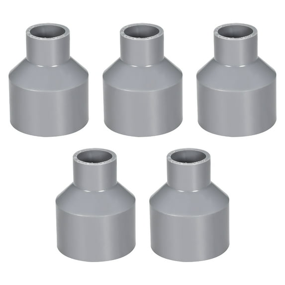 DWV Reducing Coupling Schedule 40 Gray 1/2-inch x 1-1/4-inch Socket 5Pcs