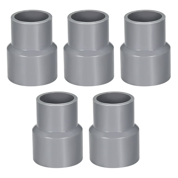 DWV Reducing Coupling Schedule 40 Gray 1-inch x 1-1/4-inch Socket 5Pcs