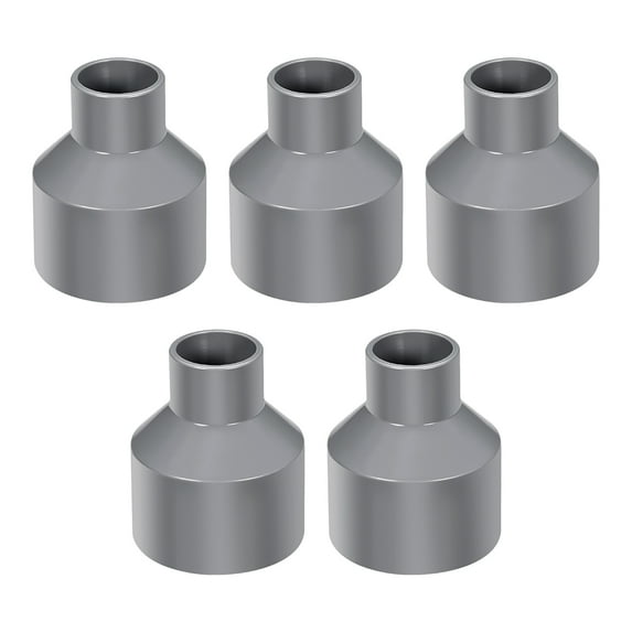 DWV Reducing Coupling Schedule 40 Gray 1-inch x 2-inch Socket 5Pcs