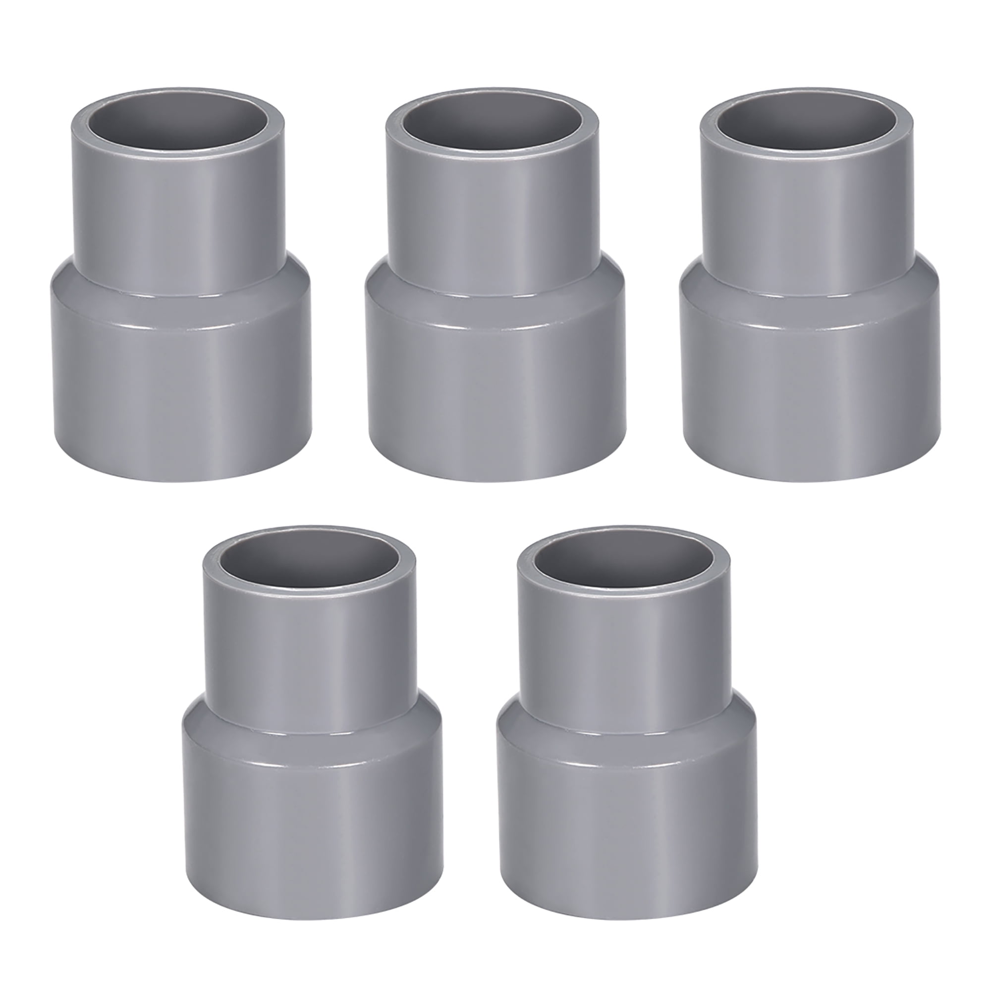 PVC DWV Reducing Coupling Schedule 40 Gray 3/4-inch x 1-inch Socket 5Pcs