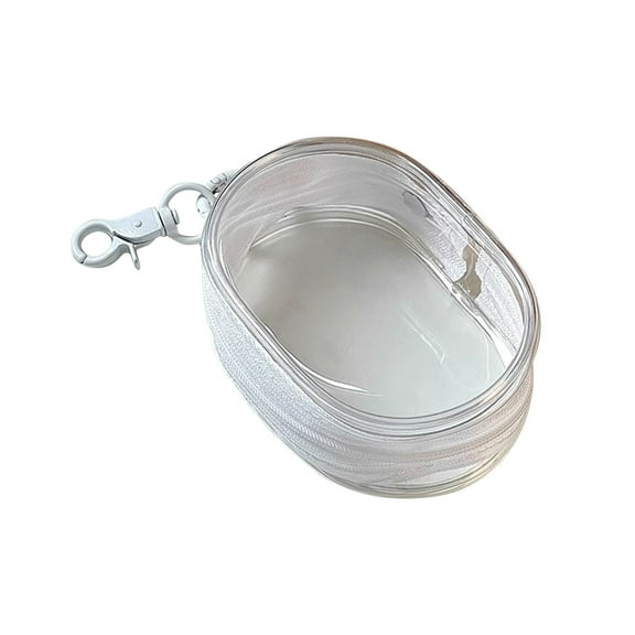 PVC Data Cable Storage Bag, Transparent Jewelry Organizer, Mobile Phone Charger, Headphones and Accessories Storage with Zipper