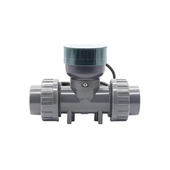 Flow Meter Pvc Body PVC Digital Water Flow Meter With LCD Display RS485 Output Acid ...