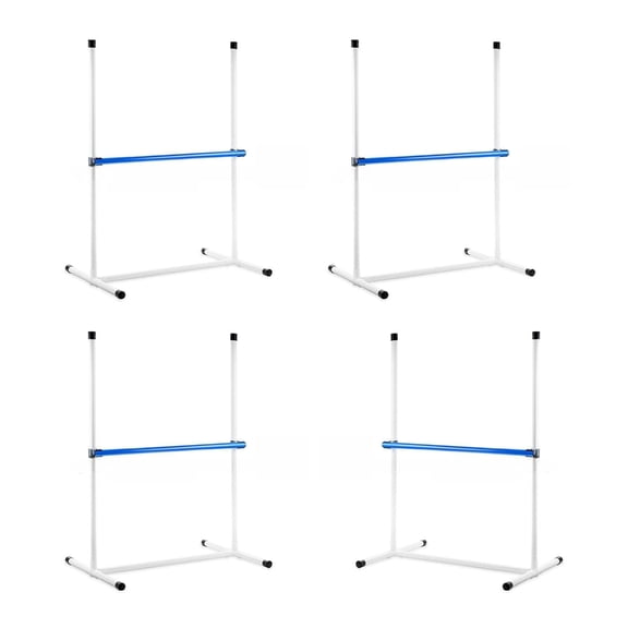 PVC Dog Training Obstacle Course Set Adjustable Jump Hurdles For Small To Large Dogs Indoor Outdoor Use