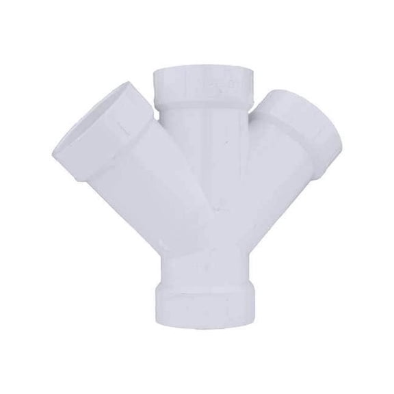 Manufacturer Varies PVC Double Wye, Hub, 2 in Pipe Size 1WJW3