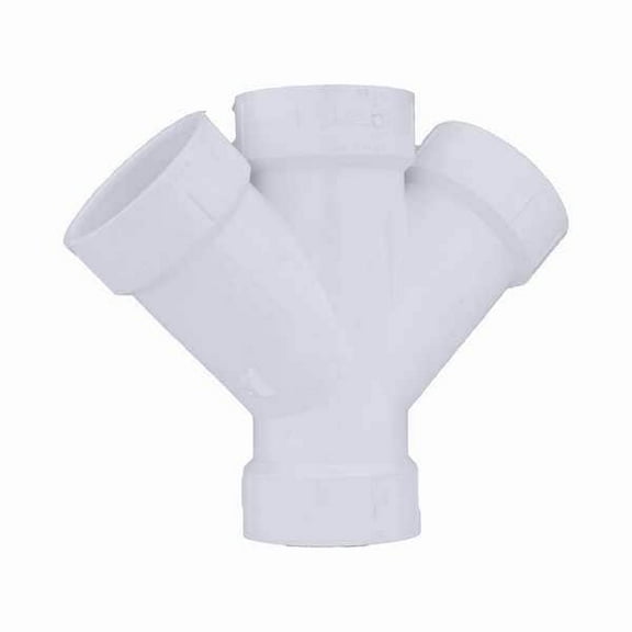 Manufacturer Varies PVC Double Wye, Hub, 6 in Pipe Size 05842