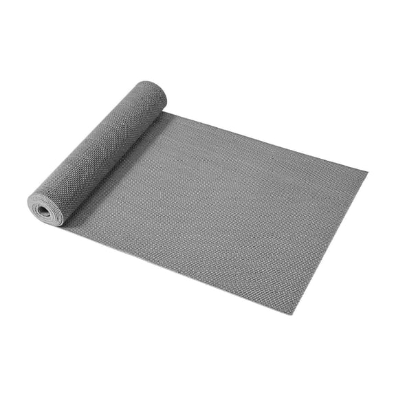 PVC Drainage Floor Mat 3x16.4 ft, Non-Slip Water Drain Matting Roll, Wet Area Mat for Indoor/Outdoor, Restaurant, Pool, Bathroom - Gray