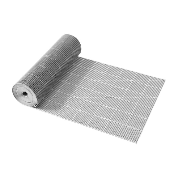 PVC Drainage Mat 3x50 ft, Non-Slip Water Drain Floor Matting Roll, Wet Area Mat for Bathroom, Patio, Restaurant, Gray