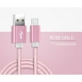 thumbnail image 1 of PVC Durable Braided 2A Aluminium Alloy Connector USB C Cable Fast Charger Phone Cable Type-C Charging Cable USB-C Lead ROSE GOLD 1 METER, 1 of 7