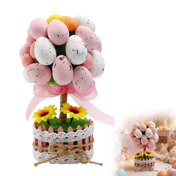 PVC Easter Tree Centerpiece, Anti-Fading Material for Long-Lasting Color, Creates a Warm Festival Atmosphere in Living Rooms and Foyers