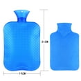 thumbnail image 1 of PVC Eco Friendly Hot Water Bottle, No Smell Hot Water Bag With Fleece Cover No Leaks BPA Free For Warm Feet,Hand,Back,Neck -Blue-2 Liter, 1 of 8