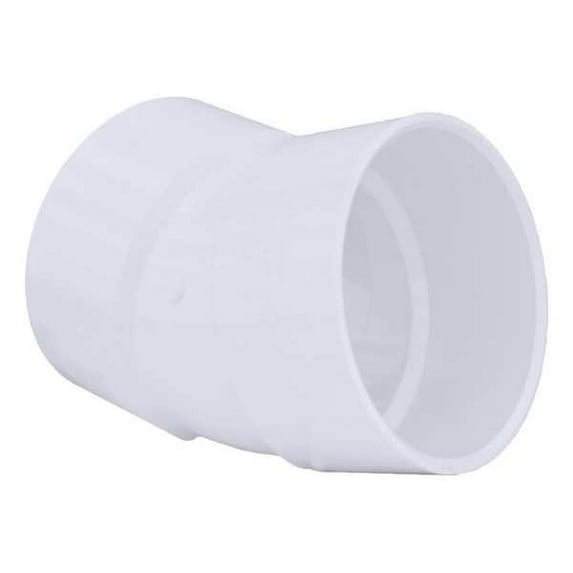 Manufacturer Varies PVC Elbow, 22-1/2 Degrees, Hub, 6 in Pipe Size 05988