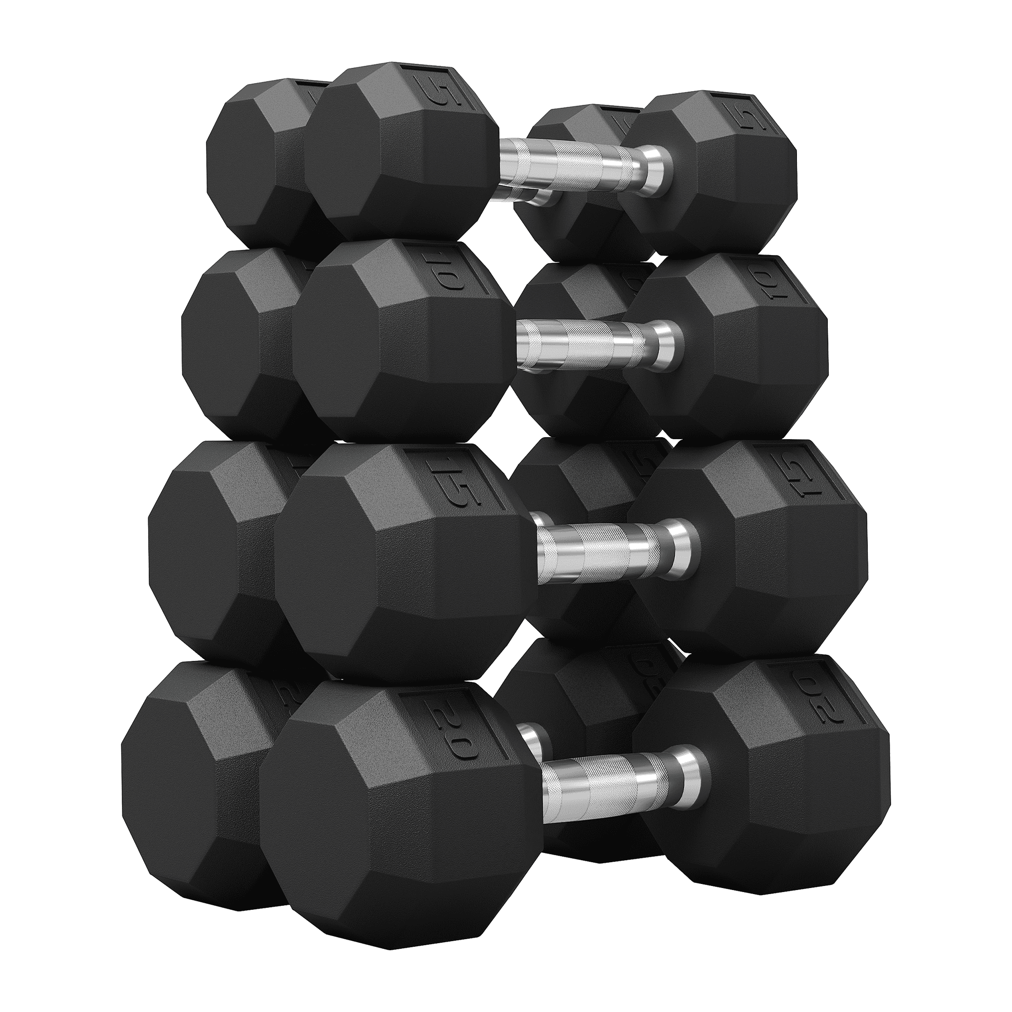 PVC Encased Hex Dumbbell Set - 100LB Black - Free Weights for Strength Training, Muscle Toning & Full Body Workout - Hand Weight Pairs, Home Gym