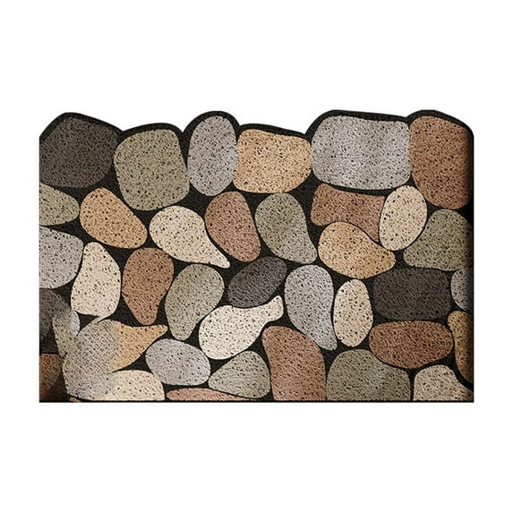 PVC Extra Heavy Duty Scraper Doormat 24x3.5x0.4in Non-Slip Entryway Mat Dirt Trapping Rug for Front Door Garage Indoor/Outdoor