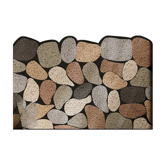 PVC Extra Heavy Duty Scraper Doormat 24x3.5x0.4in Non-Slip Entryway Mat Dirt Trapping Rug for Front Door Garage Indoor/Outdoor