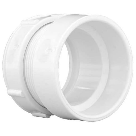 PVC Female Trap Adapter with Nut and Washer, Hub x Socket, 2 in Pipe Size