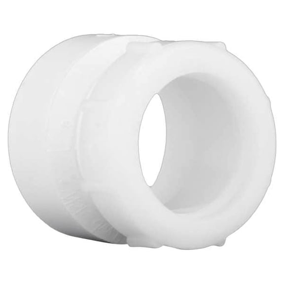 PVC Female Trap Adapter with Poly Nut, Hub x Socket, 1-1/2 in Pipe Size