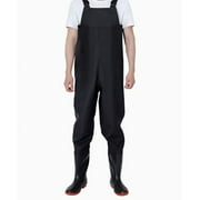 PVC Fishing Chest Waders for Men with Boots, Waterproof Bootfoot Waders, Waders with Boot Hanger for Men Women